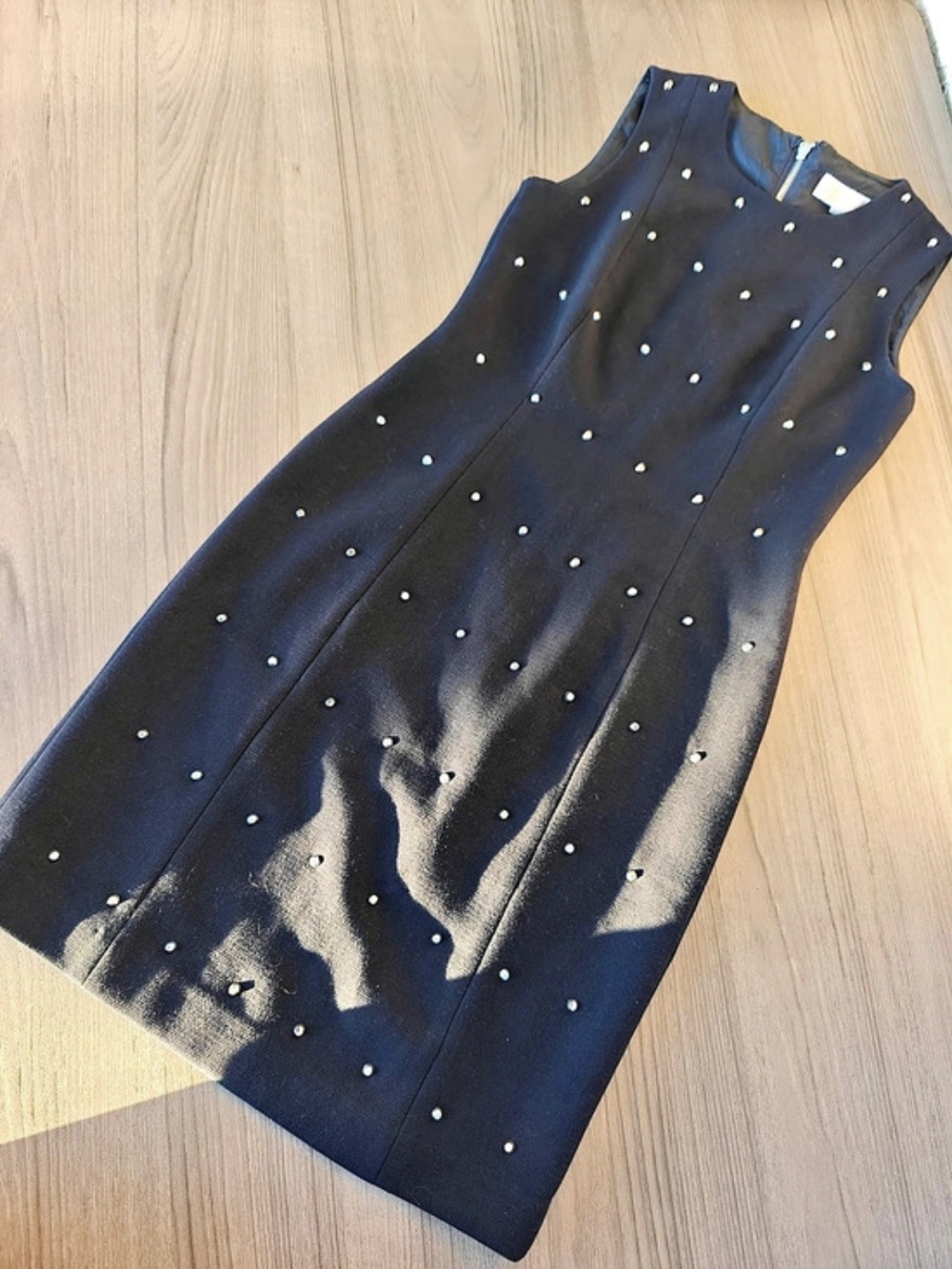 Michael Kors Studded Viscose Blend Midi Dress in Blue